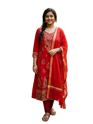 women -Orange Kurti,shalwar